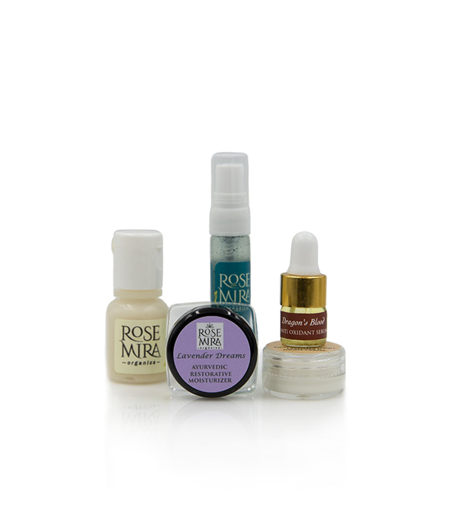 A daily routine mini sample kit for sensitive skin