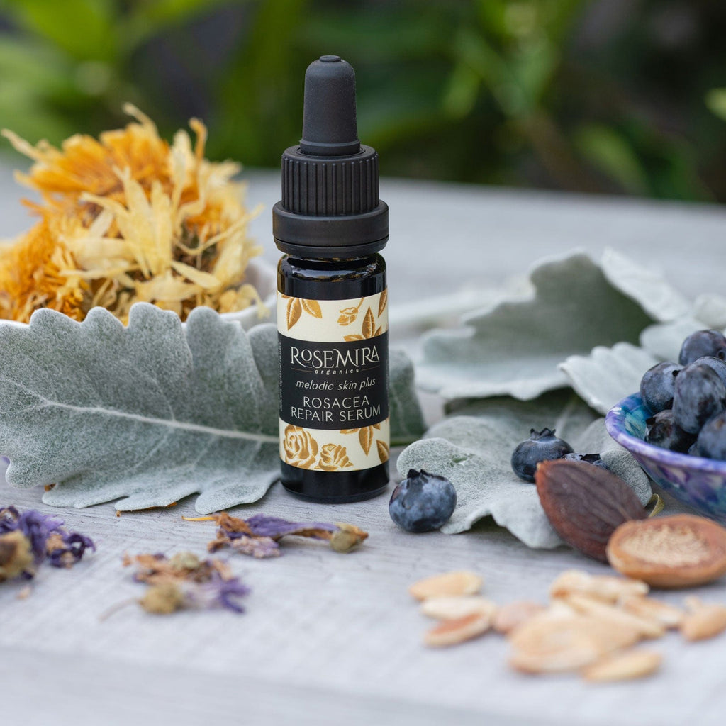 Rosacea Skincare Repair Serum with dried ingredients