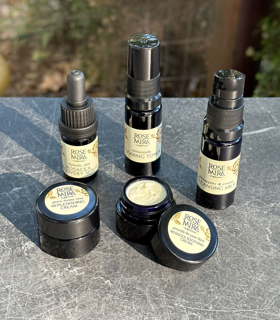 Rosacea Repair Mini Collection in Swiss Violet Glass Gifts Kits & Samples