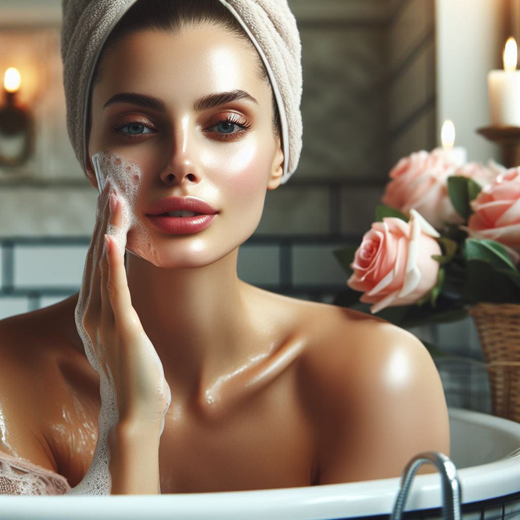 CleansingDemonstrating proper cleansing technique with Rosemira Skincare