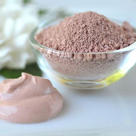 Pink clay ingredient in Rosemira Skincare for gentle cleansing and revitalizing skin