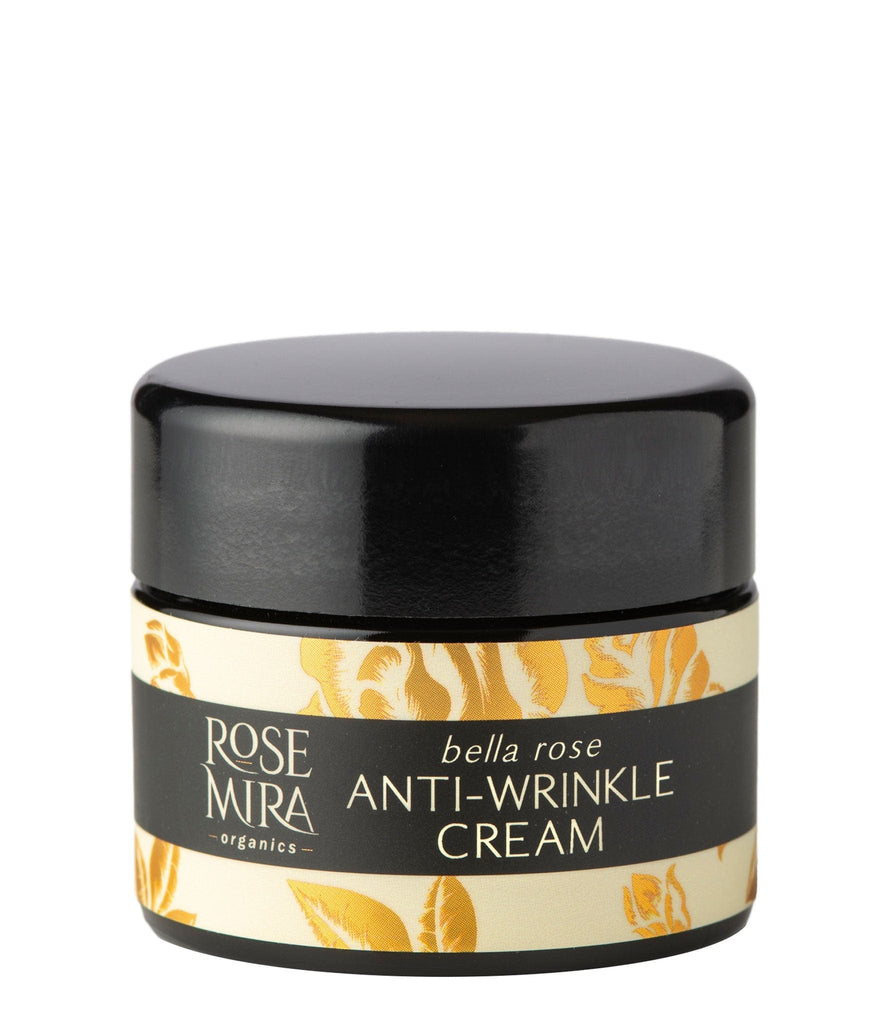 Bella Rose Anti-Wrinkle Cream in miron glass on white